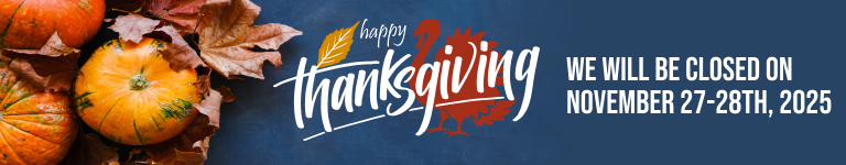  We will be closed on November 27-28th | Adams 